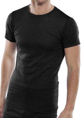 Themal Vest Short Sleeve Black