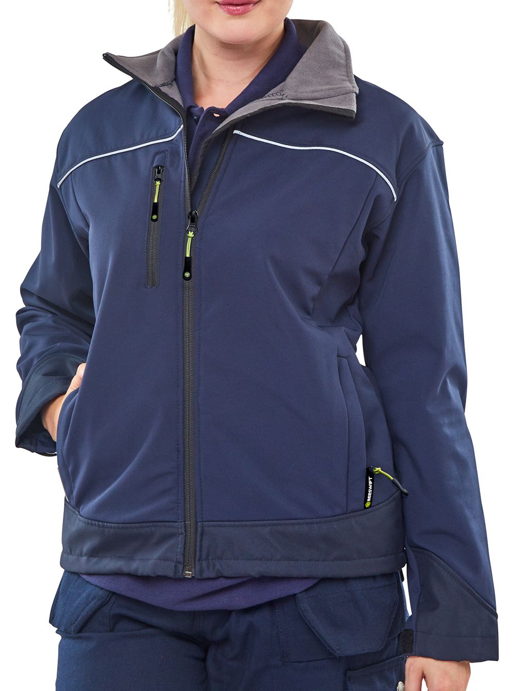 Ladies Soft Shell Jacket Navy
