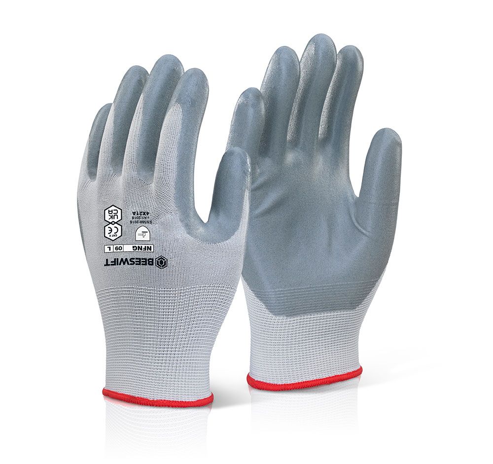 Nitrile Foam Nylon Gloves