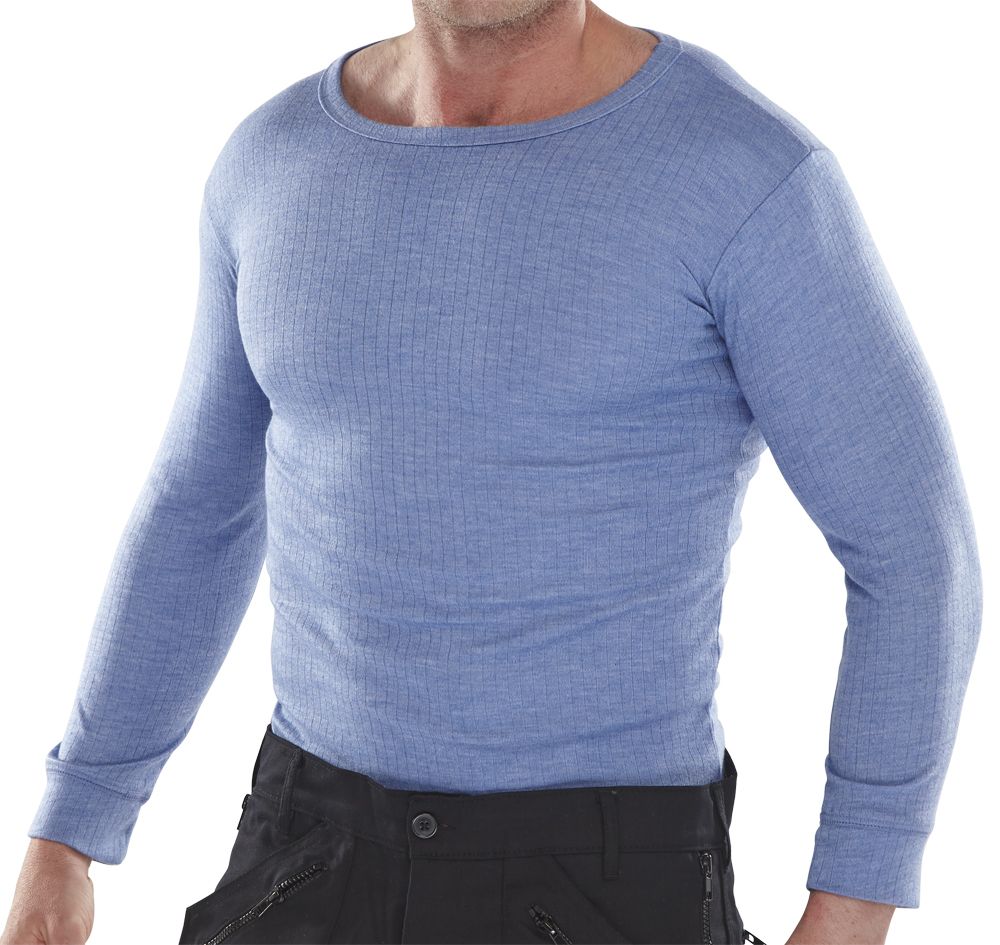 Thermal Vest Long Sleeve Blue