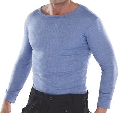 Thermal Vest Long Sleeve Blue