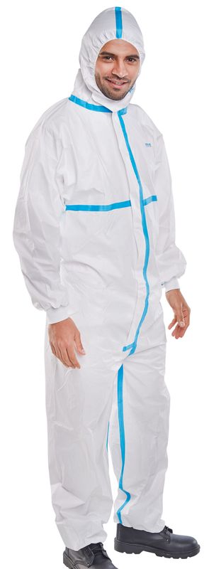 Disposable Coverall Microporous Tpe 4/5/6 White (Pack of 20)