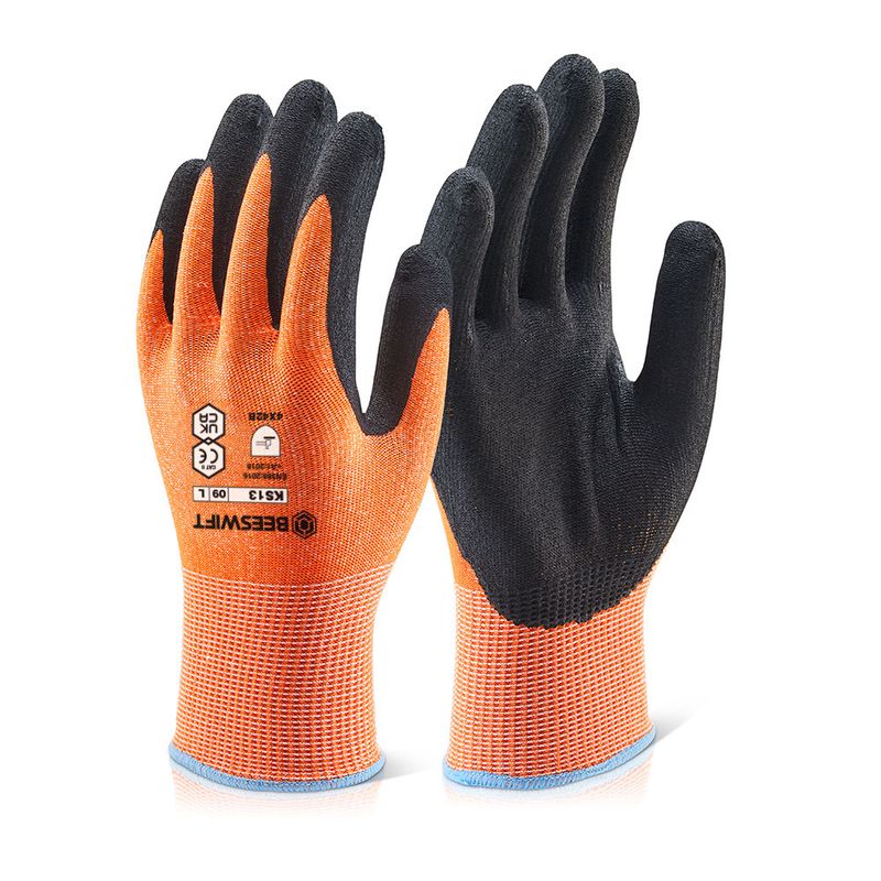 Kutstop Micro Foam Nitrile Amber Cut Level 3 Gloves
