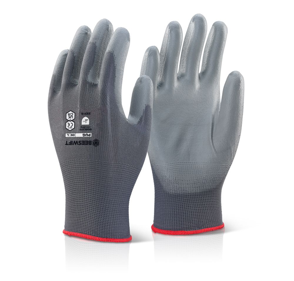 Pu Coated Gloves Grey