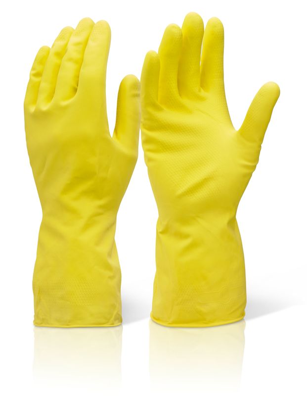 Household Medium Weight Gloves Yellow