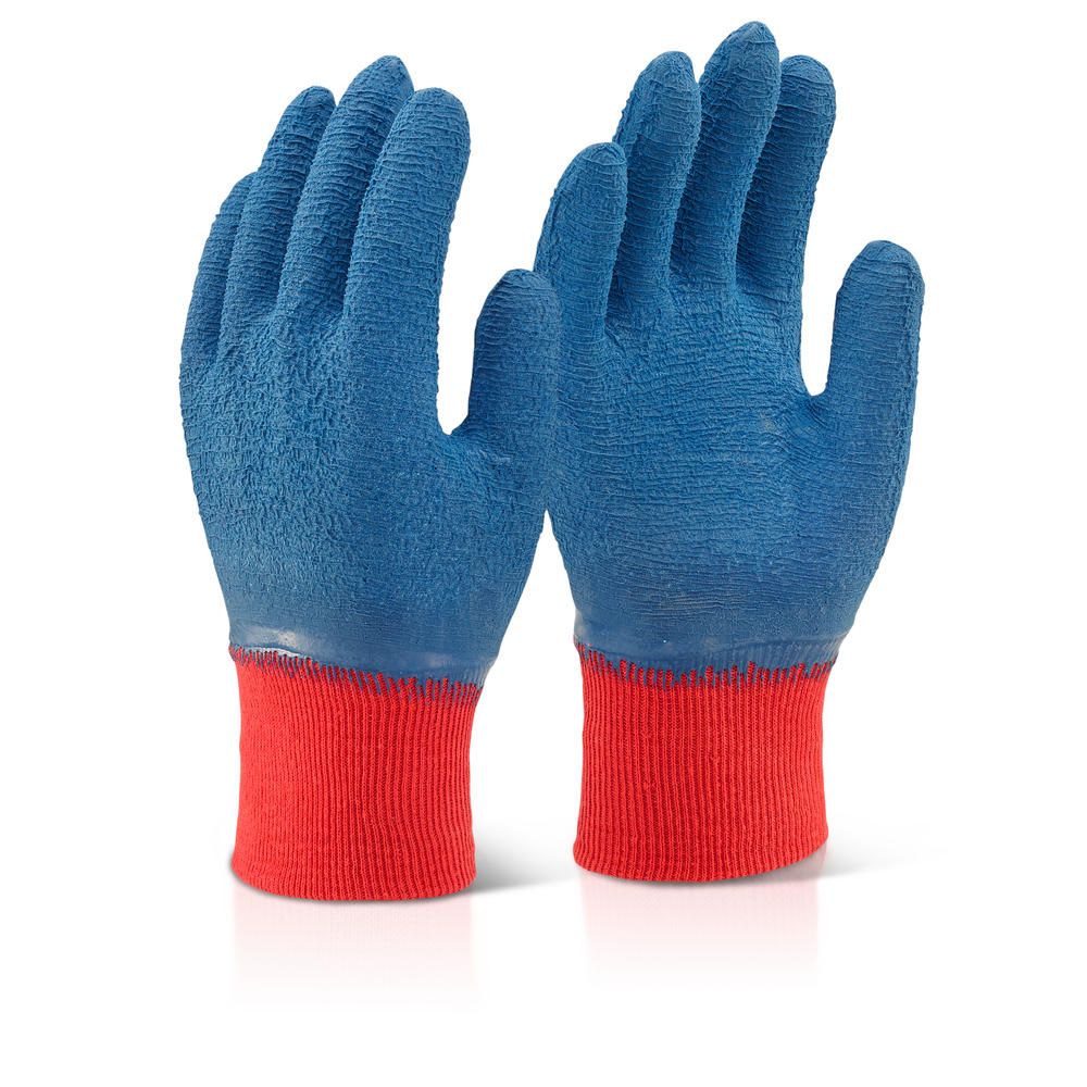 Latex Fully Coated Gripper Gloves Blue