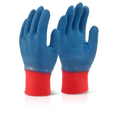Latex Fully Coated Gripper Gloves Blue