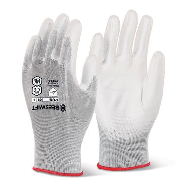 Pu Coated Gloves White