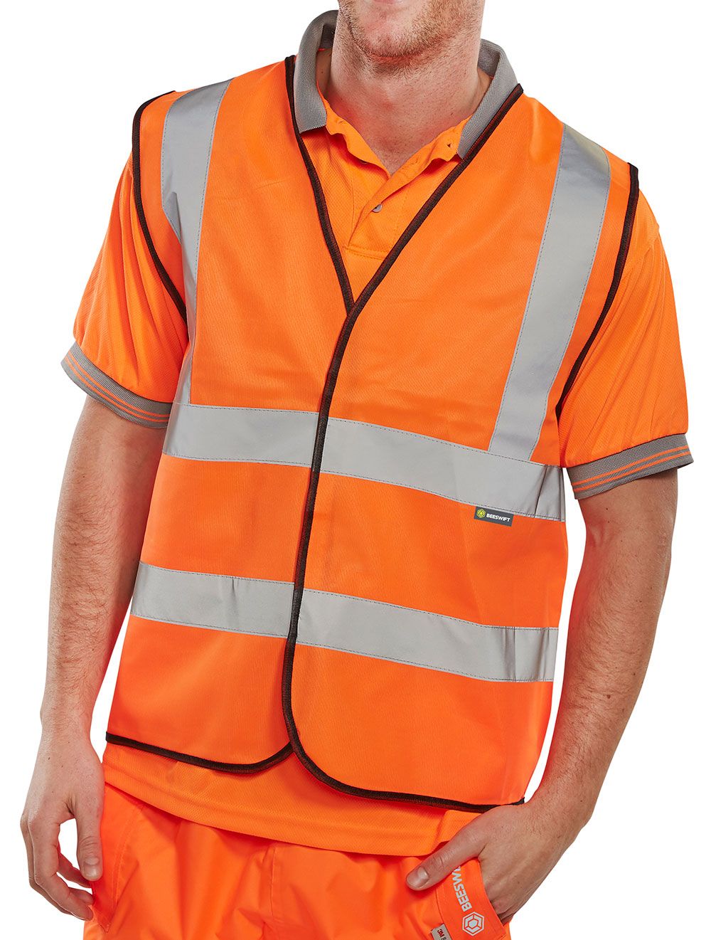 Essential Bulk Buy Hi-Vis Vest Orange (Pack of 100)