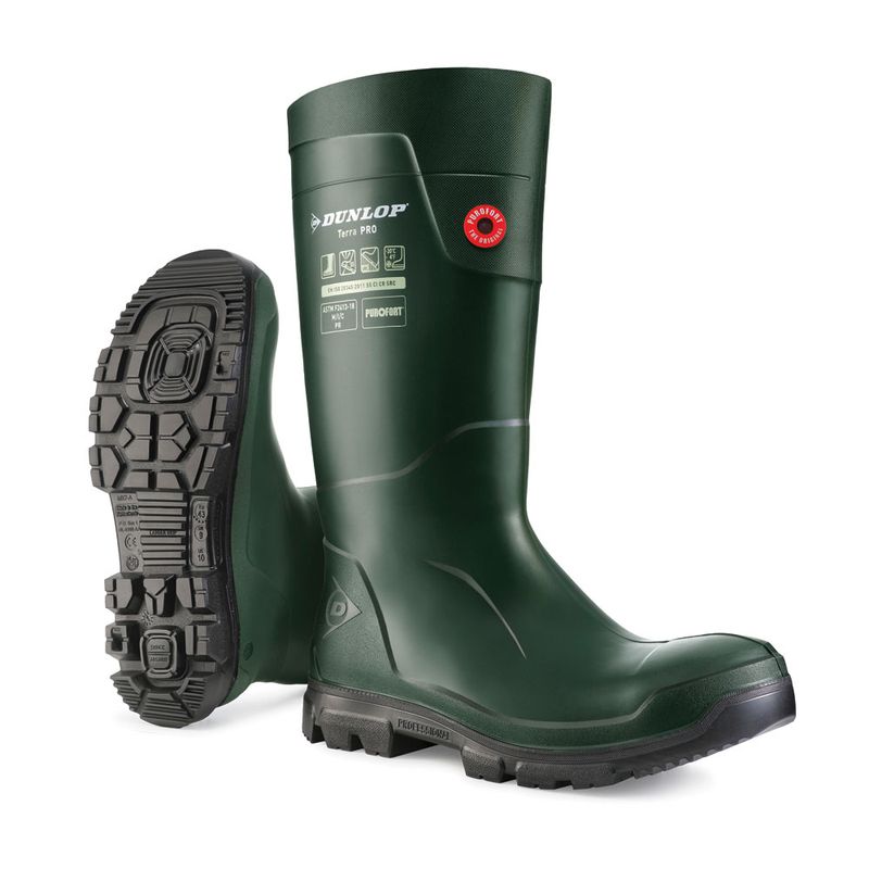 Purofort Terrapro Full Safety Wellington Boots Green