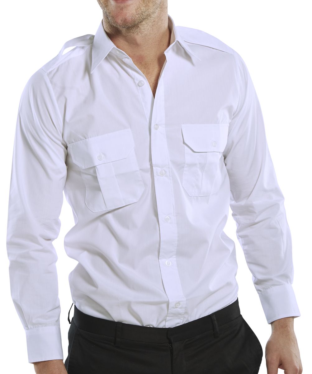 Pilot Shirt Long Sleeve White