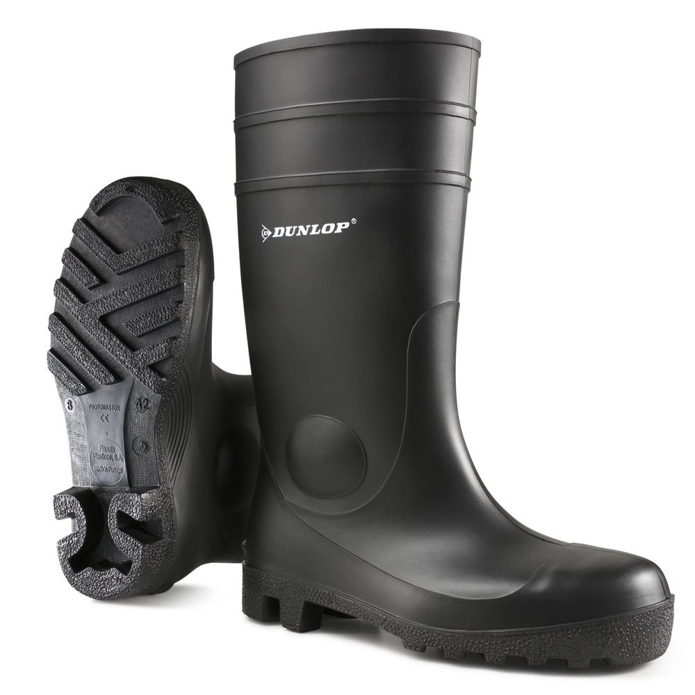 Dunlop Protomaster Full Safety PVC Wellingtons Black