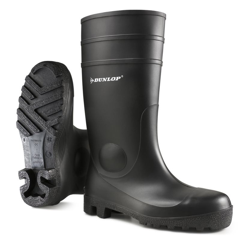 Dunlop Protomaster Full Safety PVC Wellingtons Black