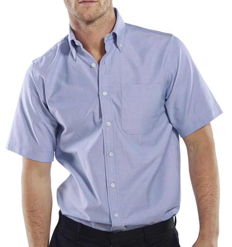 Oxford Shirt Short Sleeve Blue