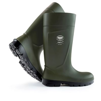 Bekina Steplite Easy Grip Non Safety Wellingtons Green