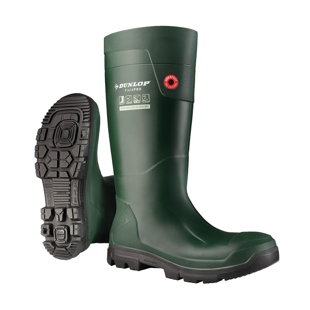 Dunlop Purofort Fieldpro Wellington Green