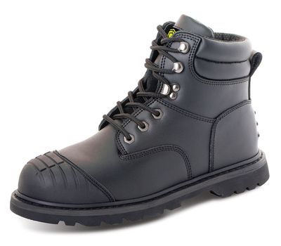 Goodyear Welt Boot With Scuff Cap Black