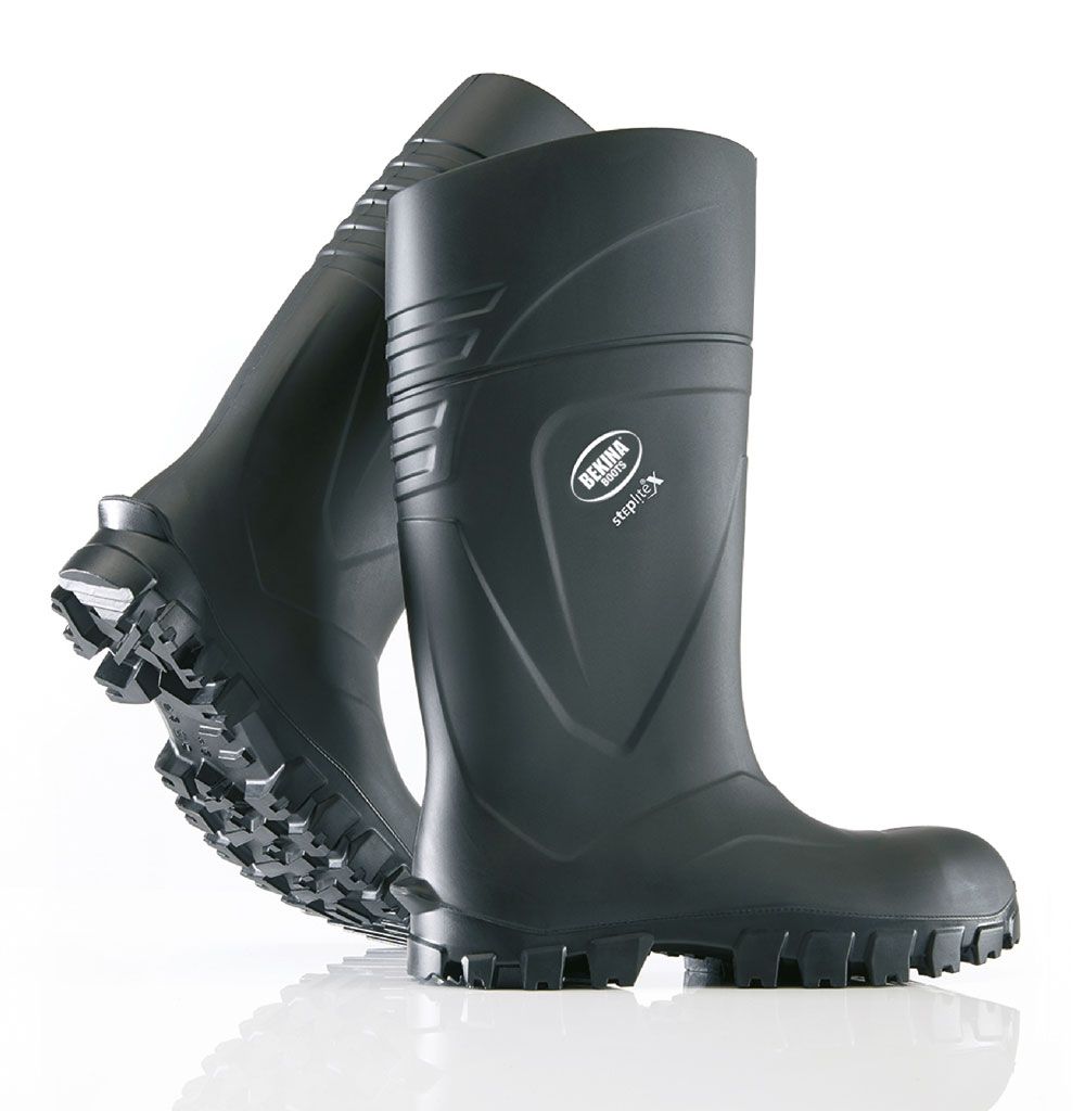 Bekina Steplite X Solid Grip Full Safety Non Metalic Wellingtons S5 Black