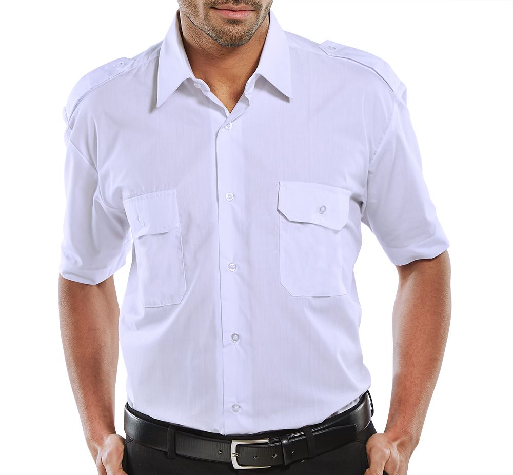Pilot Shirt Short Sleeve White