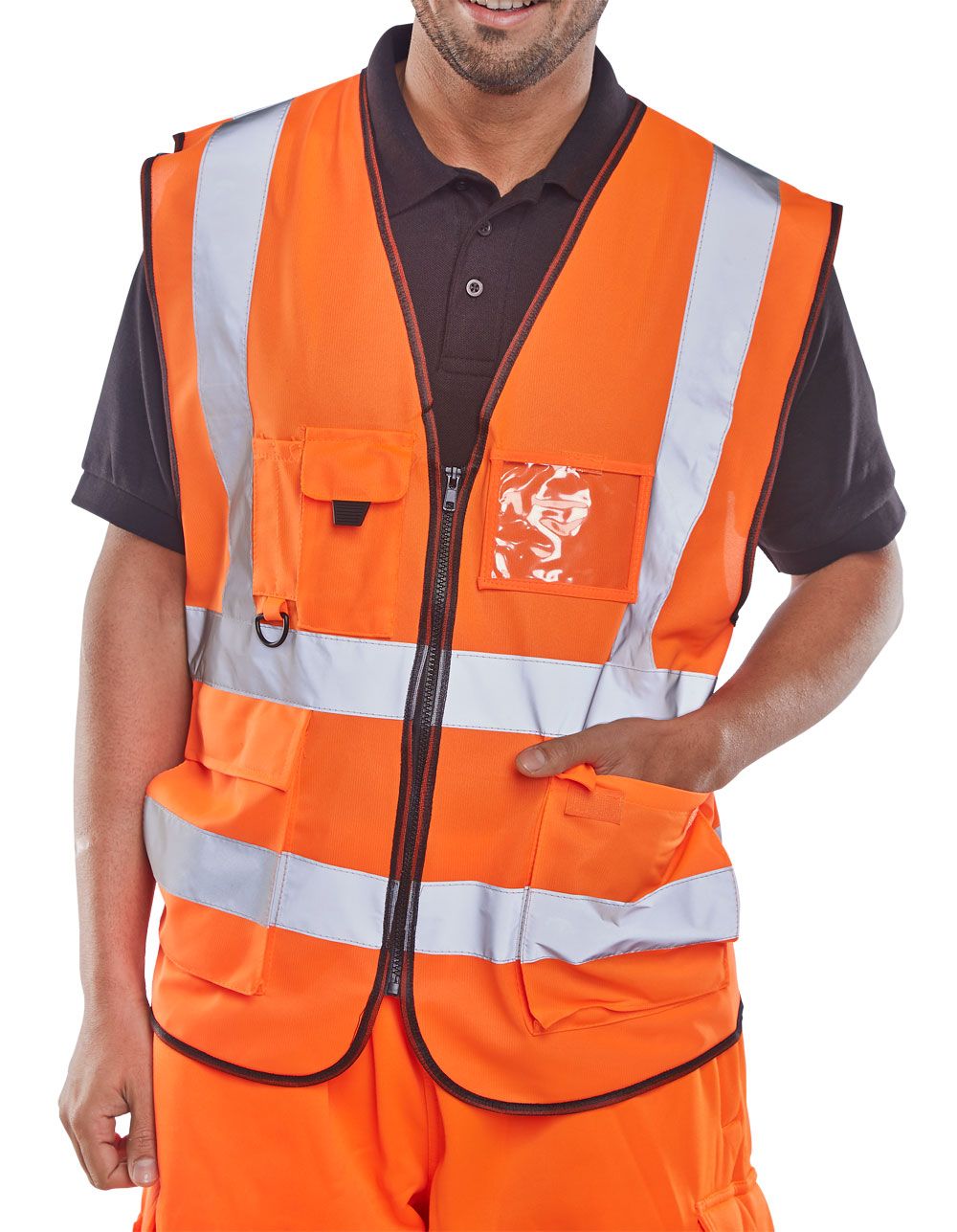 Hi-Vis Executive ID Vest Orange