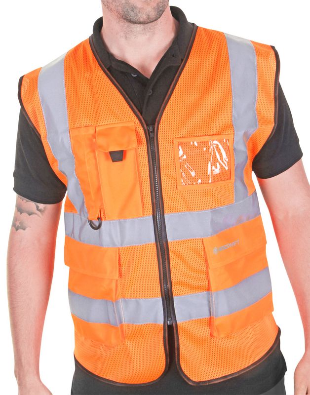 Hi-Vis Executive Mesh Vest Orange