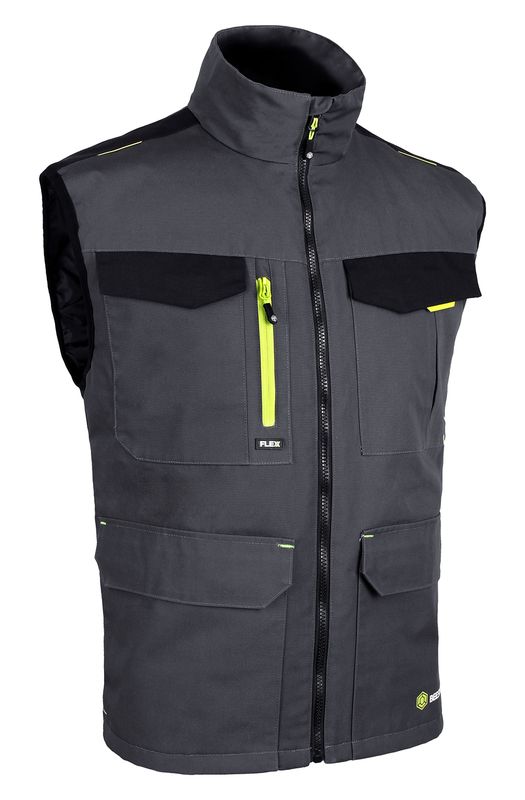 Flex Workwear Gilet Two-Tone Black