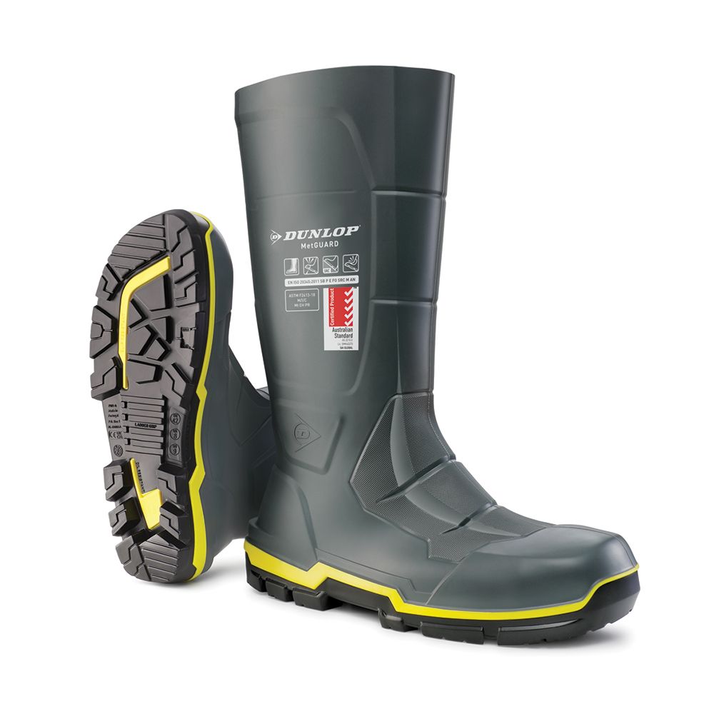 Dunlop Acifort Metguard Full Safety Wellingtons Grey