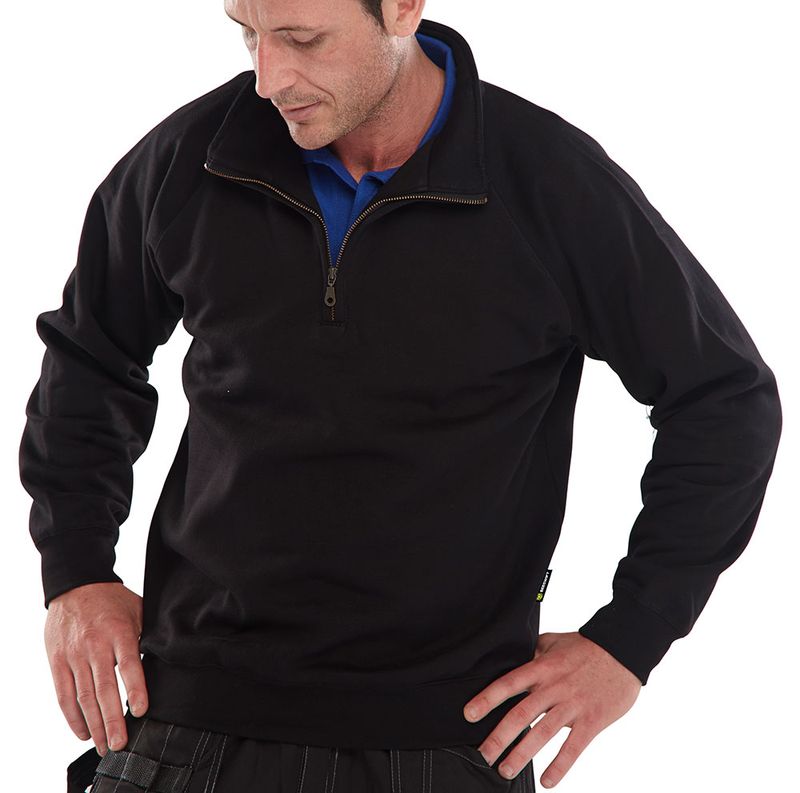 Quarter Zip Sweatshirt Black