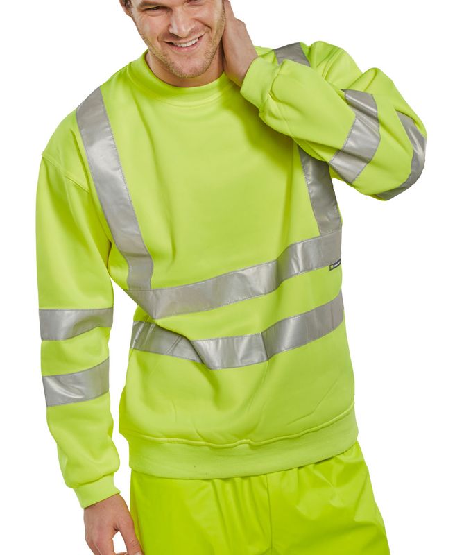 Essential Sweatshirt Hi-Vis Jumper Saturn