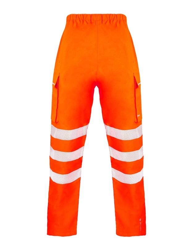 Deltic Hi-Vis Ripstop Breathable And Waterproof Rail Overtrouser Orange