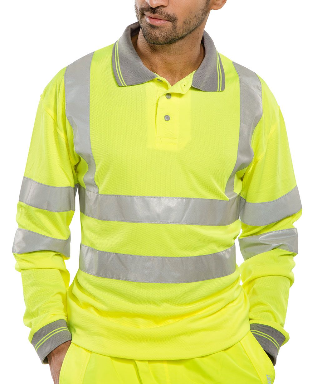 Long Sleeve Hi-Vis Polo Shirt