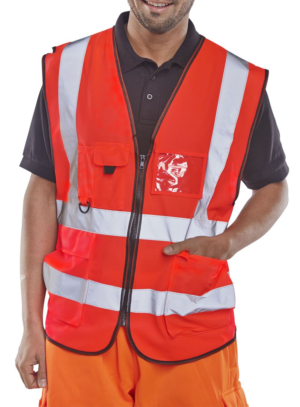 Hi-Vis Executive ID Vest Red