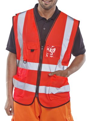 Hi-Vis Executive ID Vest Red