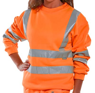 Essential Sweatshirt Hi-Vis Jumper Orange