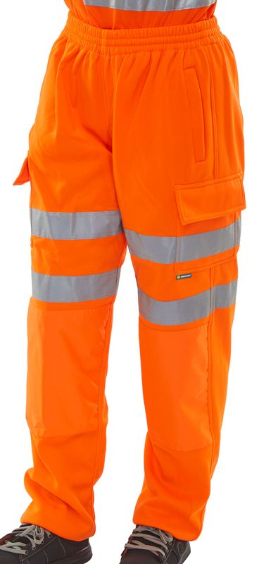 Fleece Jogger Hi-Vis Trousers Orange