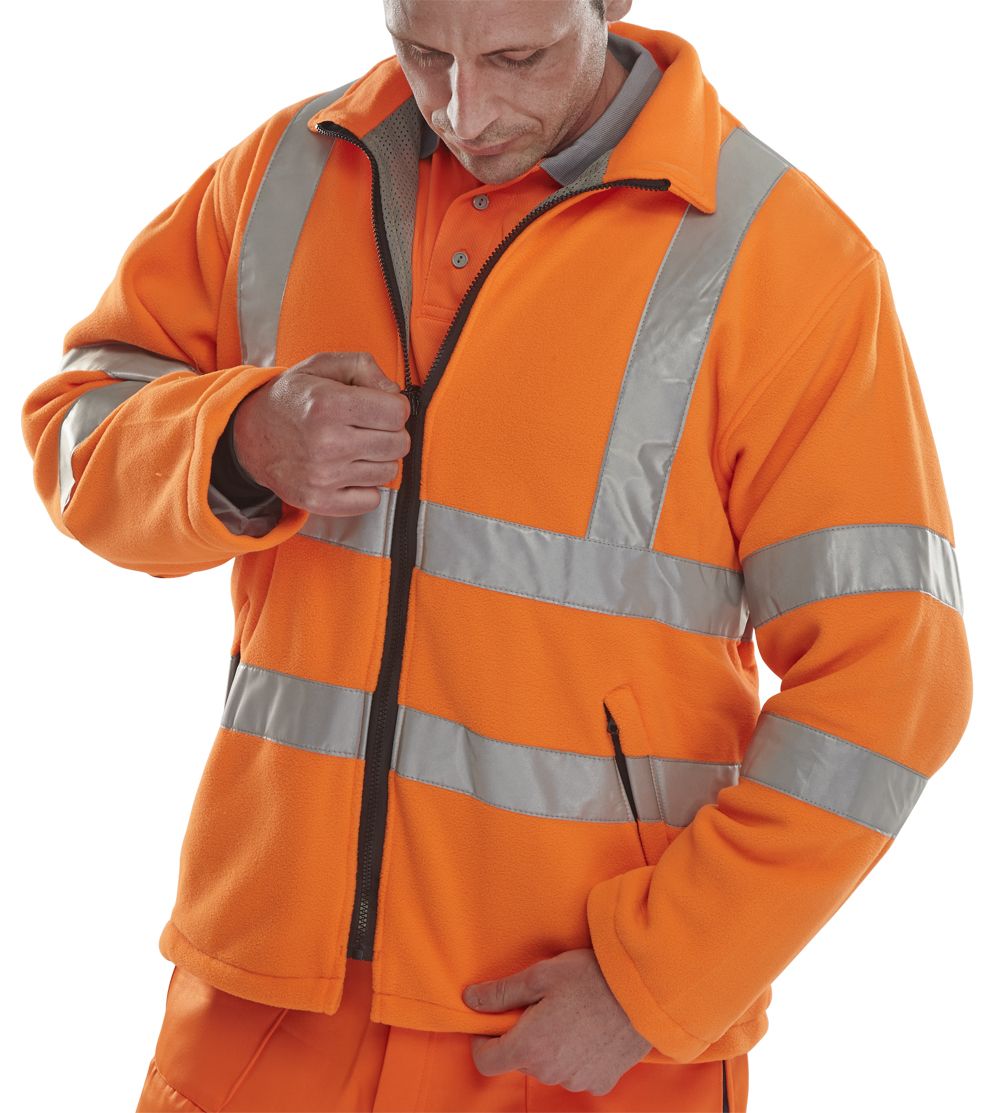 Carnoustie Hi-Vis Fleece Jacket Orange