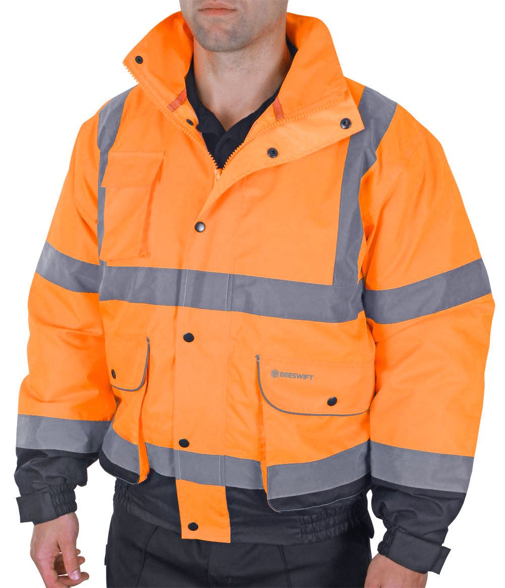 Two-Tone Hi-Vis Constructor Bomber Jacket