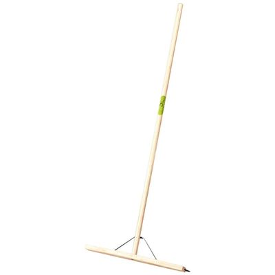 Industrial Rubber Floor Squeegee 24" (600mm) with Wooden Handle and Bracket - Efficient Cleaning for Oil, Water, and Liquid Spills