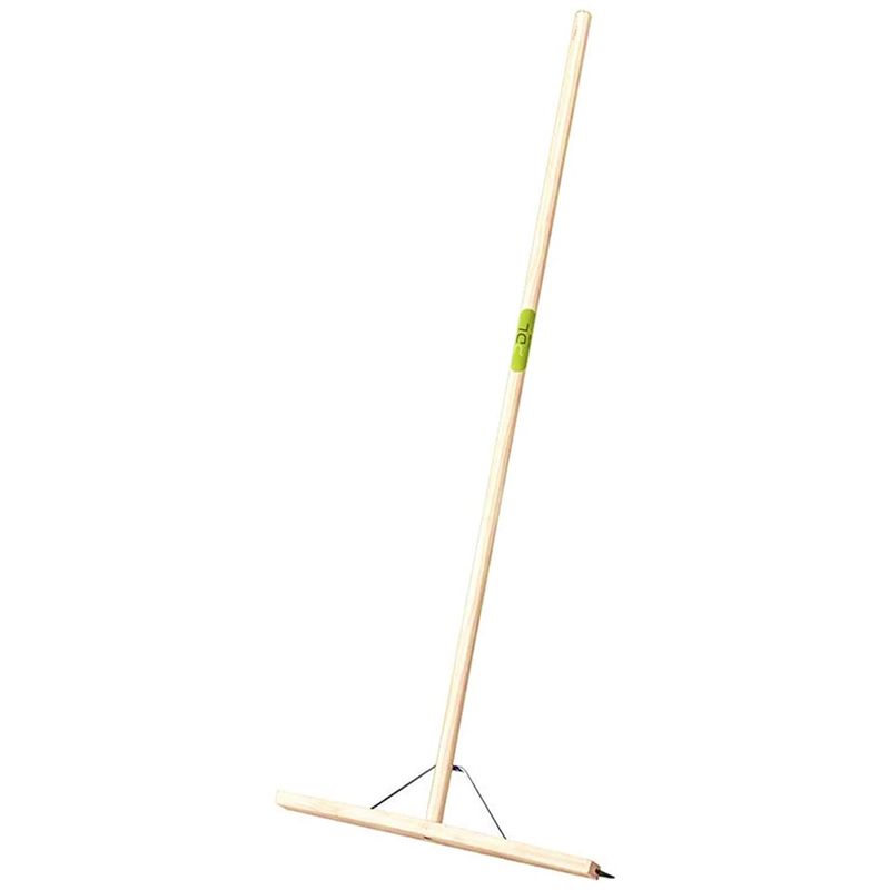 Industrial Rubber Floor Squeegee 24" (600mm) with Wooden Handle and Bracket - Efficient Cleaning for Oil, Water, and Liquid Spills