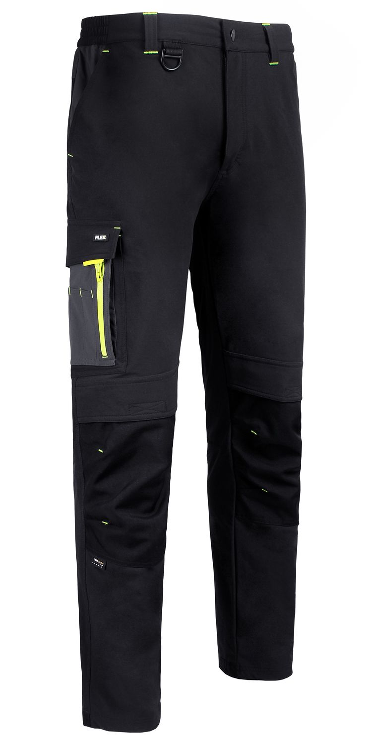 Flex Workwear Two-Tone Trousers (Black/Grey)