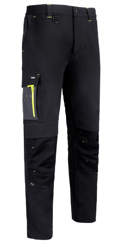 Flex Workwear Two-Tone Trousers (Black/Grey)