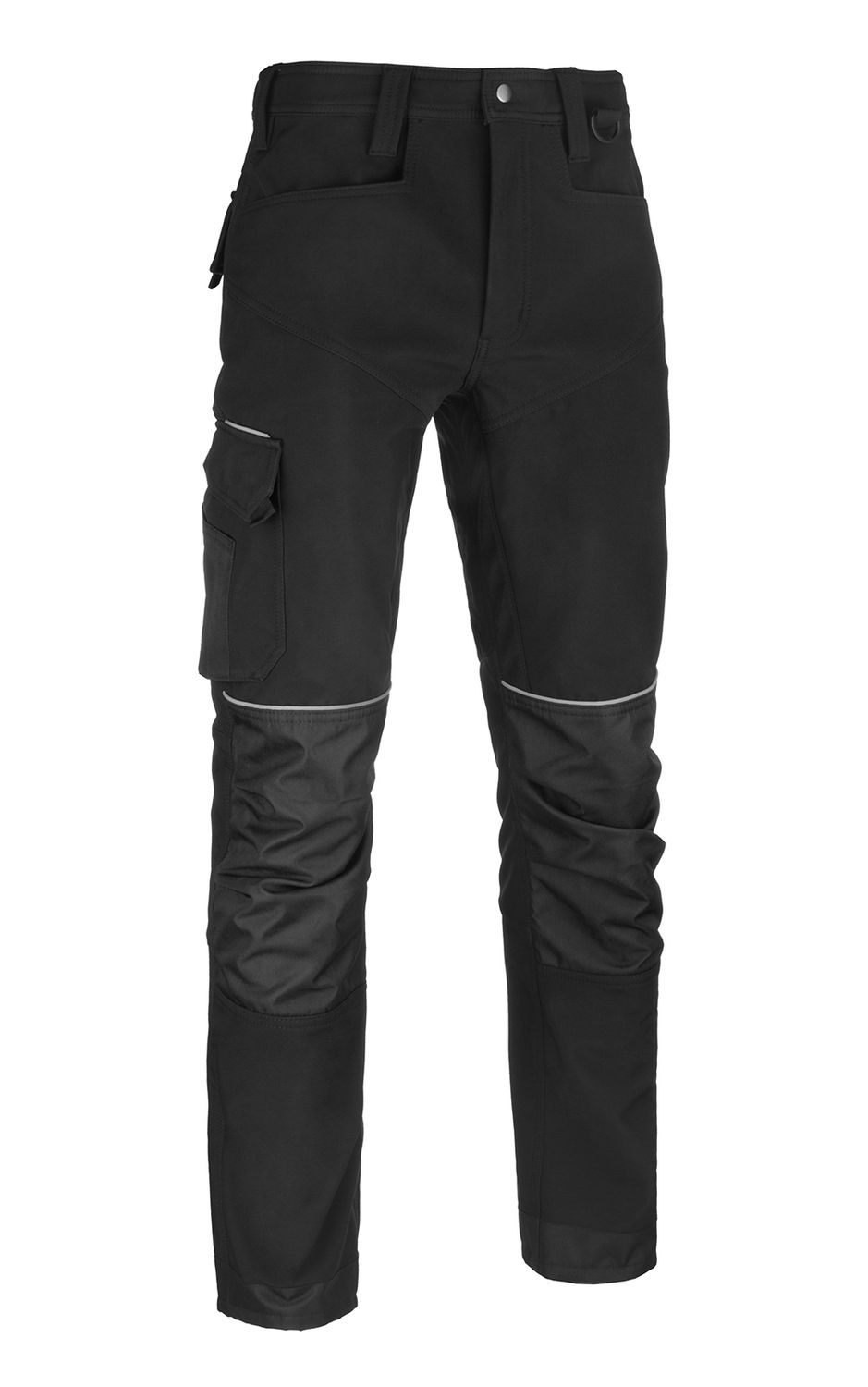 Tornio Fleece Lined Soft Shell Stretch Work Trousers (Black)