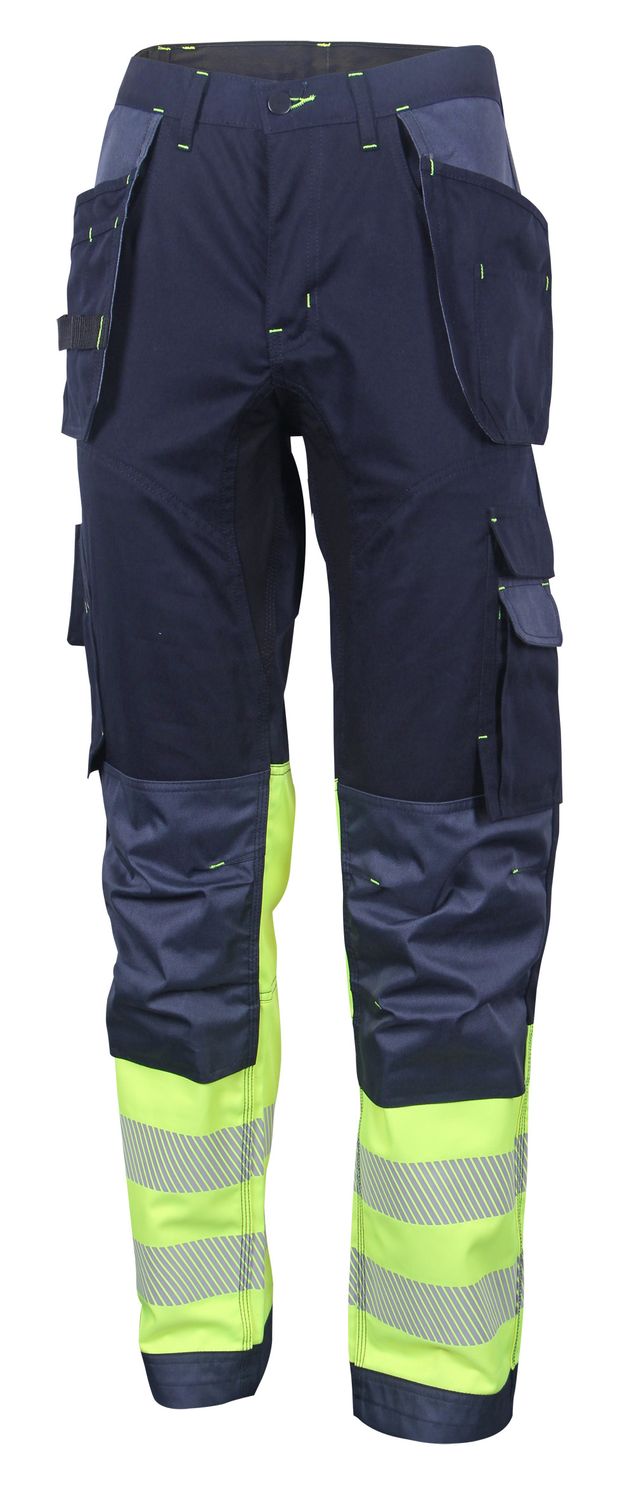 Deltic Hi-Vis Two-Tone Trousers (Saturn Yellow / Navy)