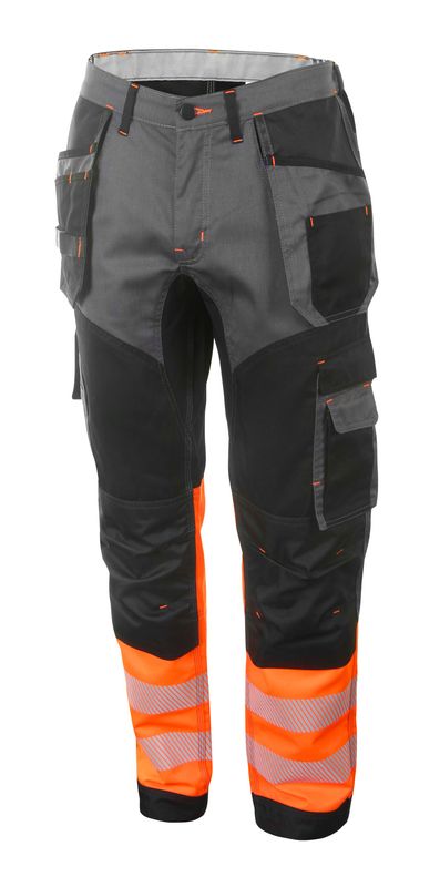 Deltic Hi-Vis Two-Tone Trousers (Orange / Black)