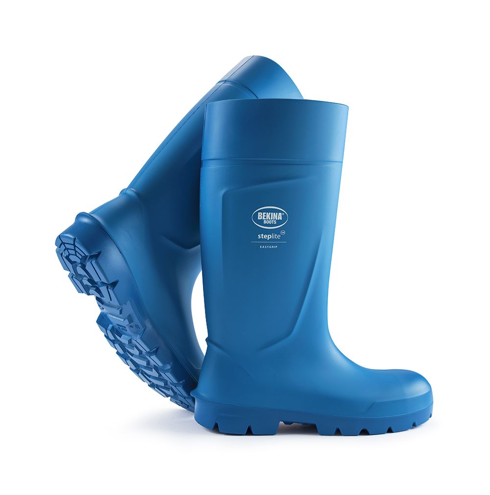 Bekina Steplite Easy Grip Safety Wellingtons S4 (Blue)