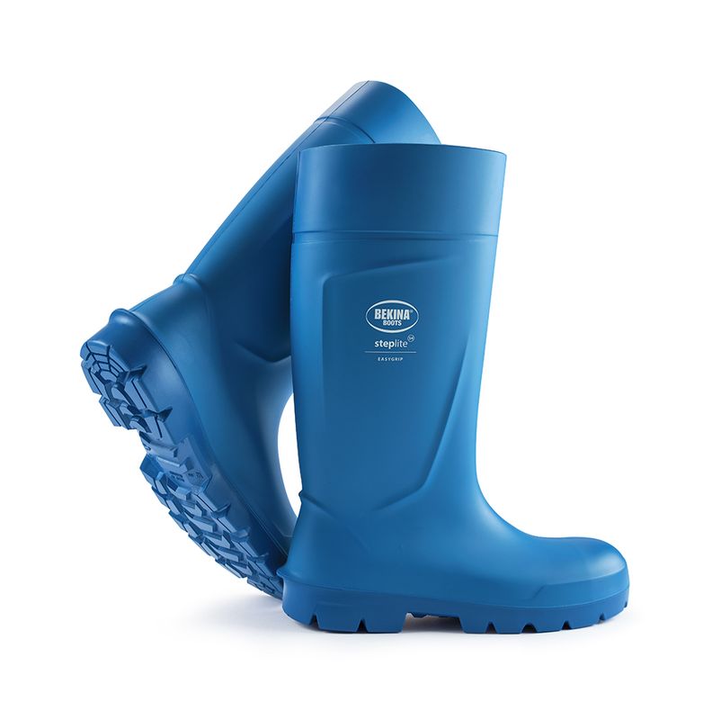 Bekina Steplite Easy Grip Safety Wellingtons S4 (Blue)