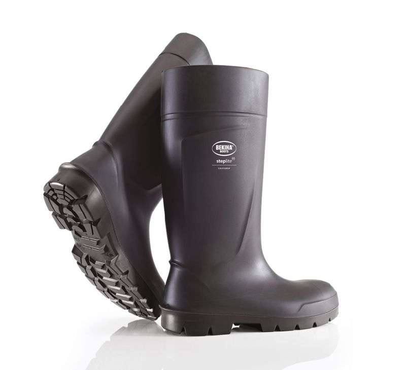 Bekina Steplite Easy Grip Full Safety Wellingtons S5 (Black)