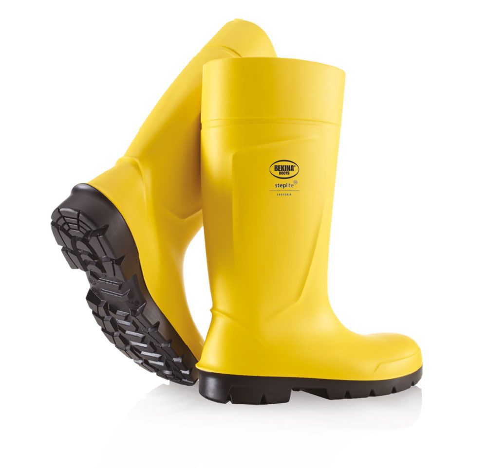 Bekina Steplite Easy Grip Full Safety Wellingtons S5 (Yellow)