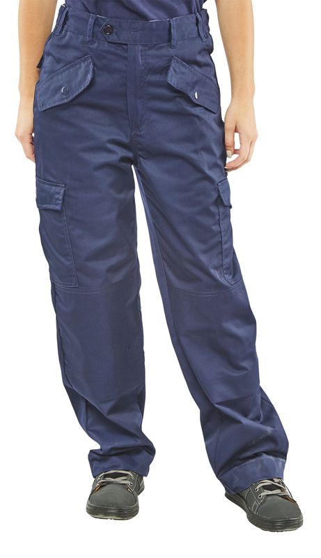 Ladies Polycotton Trousers (Navy Blue)