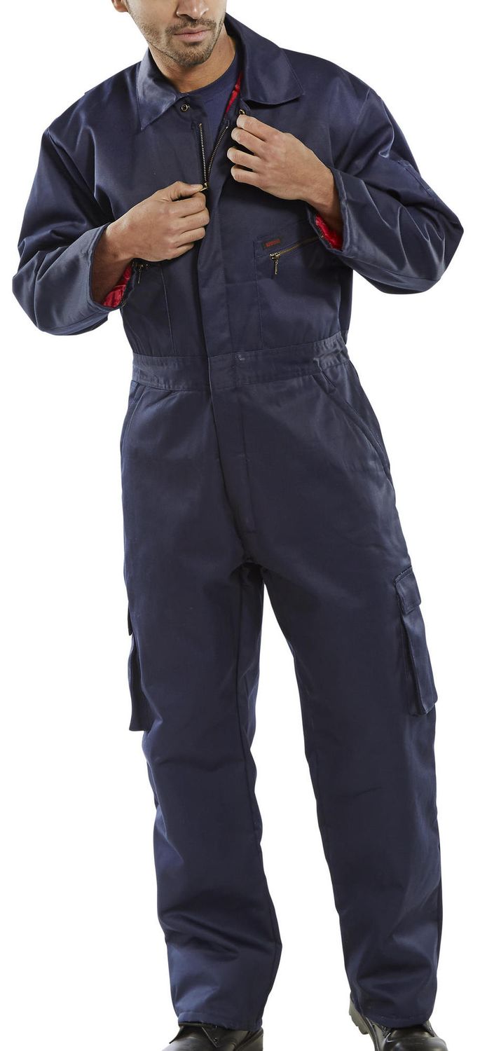 Quilted Boilersuit (Navy Blue)